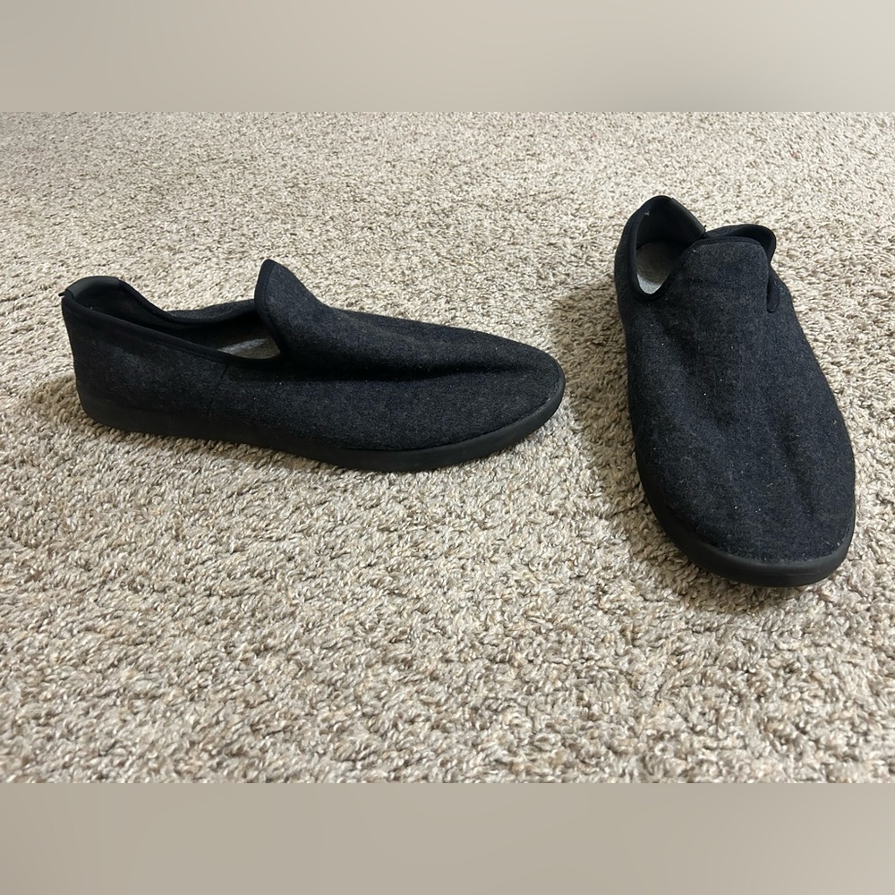 allbirds Men's Wool Loungers Men's Black Wool Slip-On Loafers Size 12 Black Shoe